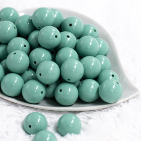 20mm Robin Blue Solid Bubblegum Beads