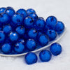 20mm Royal Blue Translucent Faceted Bead in a bead, chunky acrylic bubblegum Beads