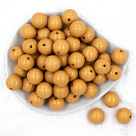 20mm Sandstone Brown Solid Bubblegum Beads