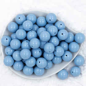 20mm Slate Blue Solid Bubblegum Beads