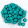 top view of a pile of 20mm Teal Green Solid Bubblegum Beads