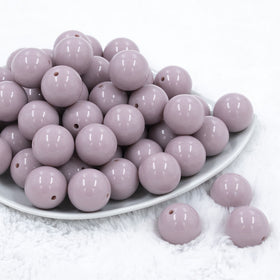 20mm Thistle Purple Solid Acrylic Chunky Bubblegum Beads