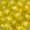 close-up view of a pile of 20mm Yellow Transparent Pumpkin Shaped Chunky Bubblegum Beads