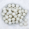 top view of a pile of 20mm White Tablet Acrylic Chunky Bubblegum Beads