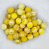 Top view of a pile of 20mm Yellow Submarine Chunky Acrylic Bubblegum Bead Mix [50 Count]
