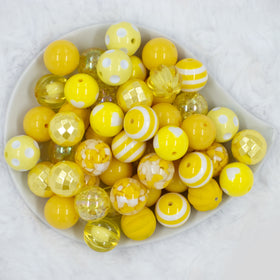 20mm Yellow Submarine Chunky Acrylic Bubblegum Bead Mix