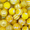 Close up view of a pile of 20mm Yellow Submarine Chunky Acrylic Bubblegum Bead Mix [50 Count]