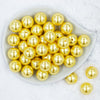 top view of a pile of 20mm Yellow Faux Pearl Chunky Acrylic Bubblegum Beads