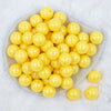 20mm Yellow Solid AB Acrylic Chunky Bubblegum Beads