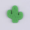 Top view of a Cactus Silicone Focal Bead Accessory - 23mm x 25mm