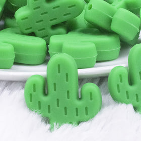 Cactus Silicone Focal Bead Accessory - 23mm x 25mm
