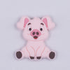top view of a Pig Silicone Focal Bead Accessory - 27mm x 30mm