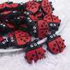 front view of a Ladybug Silicone Focal Bead Accessory - 27mm x 29mm