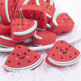 Watermelon Slice Silicone Focal Bead Accessory - 30mm x 21mm