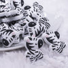 front view of a Zebra Silicone Focal Bead Accessory - 27mm x 31mm