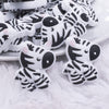 macro view of a Zebra Silicone Focal Bead Accessory - 27mm x 31mm