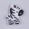 top view of a Zebra Silicone Focal Bead Accessory - 27mm x 31mm
