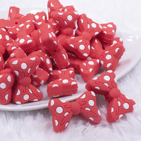 Bow Silicone Focal Bead Accessory - 28mm x 19mm
