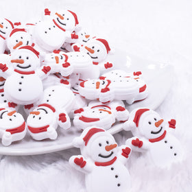 Snowman Silicone Focal Bead Accessory - 29mm x 32mm