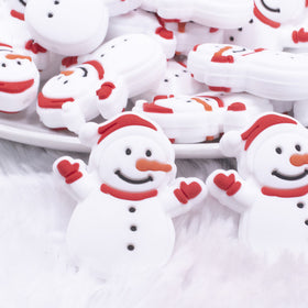 Snowman Silicone Focal Bead Accessory - 29mm x 32mm