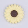 Top view of a Lt yellow 30mm silicone daisy flower beads