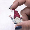 front view of a Christmas Gnome Male Pendant with hoop 39x32mm
