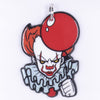 Top view of Pennywise Clown Horror Resin Pendant with hoop 26x39mm