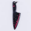Top view of a Bloody Knife Resin charm 45mm x 9mm