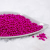 Front view of a pile of 4mm Purple Fuschia Pearl Spacer Beads [100-120 Count]