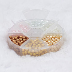 4mm Glass Pearl Light Spacer Bead Kit - 650 spacer beads