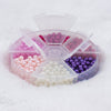 Front view of a box of 4mm Glass Pearl Spacer Bead Kit - 650 spacer beads