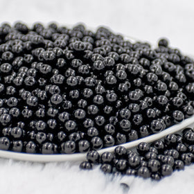 6mm Black Pearl Spacer Beads