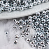close up view of a pile of 4mm Chrome Acrylic Spacer Beads 100-120 Count