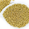 top view of a pile of 4mm Gold Acrylic Spacer Beads 100-120 Count