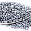 front view of a pile of 6mm Gray Pearl Spacer Beads