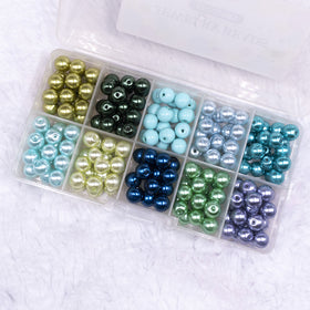 8mm Glass Spacer Bead Kit - over 250 spacer beads
