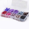 Front view of a box of These 8mm Glass Pearl Dark Spacer Beads Kits
