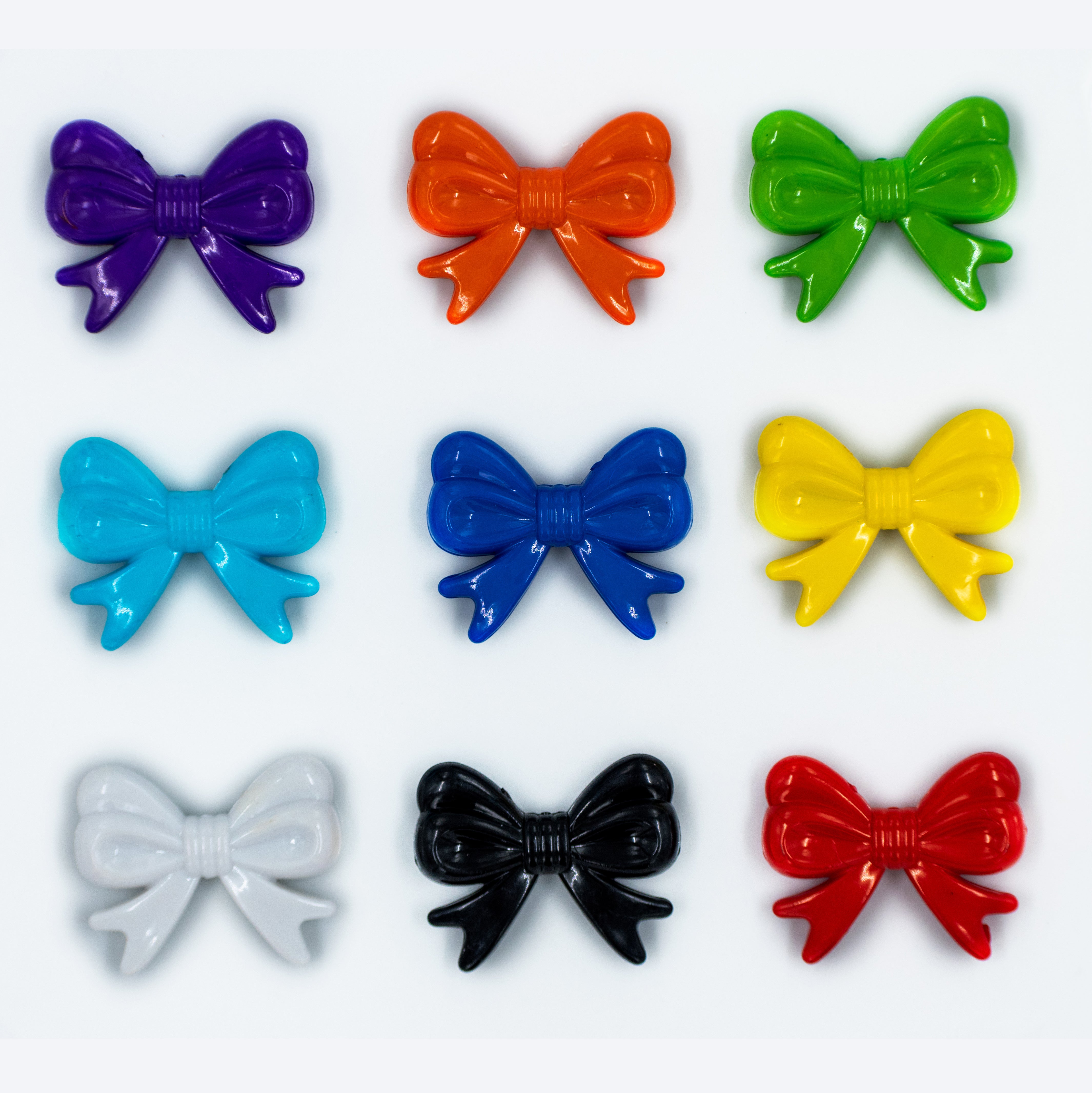 Acrylic Bows Focals for chunky bubblegum bead creations - 46mm [2 per