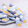front view of Blue Pencil Silicone Focal Bead Accessory