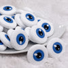 macro view of a  pile of Blue Eyeball Silicone Focal Bead Accessory - 30mm x front