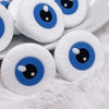 macro view of a  pile of Blue Eyeball Silicone Focal Bead Accessory - 30mm x 30mm