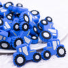 front view of a Blue Tractor Silicone Focal Bead Accessory