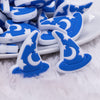 close up view of Blue Wizard Hat Silicone Focal Bead Accessory
