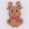 Macro view of Reindeer Silicone Focal Bead Accessory - 27mm x 30mm