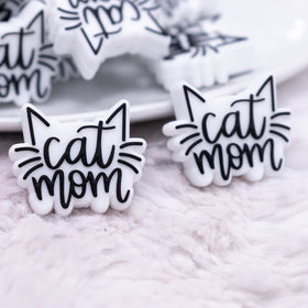 Cat Mom Silicone Focal Bead Accessory
