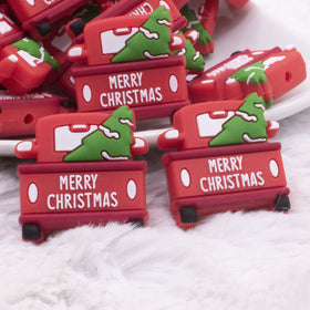 Christmas Truck Silicone Focal Bead Accessory - 26mm x 31mm