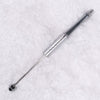 Top view of silver chrome DIY Beadable Pens - Metal