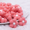 front view of Coral Flower Silicone Focal Bead Accessory - 26mm x 26mm