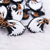 close up view of Eagle Face Silicone Focal Bead Accessory