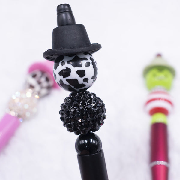 examples of pens with silicone cowboy hats black